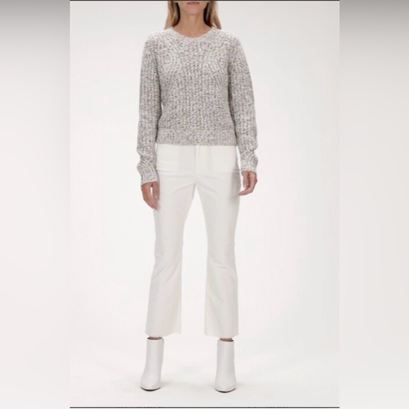 Chunky pointelle wool blend sweater - Picture 3 of 9